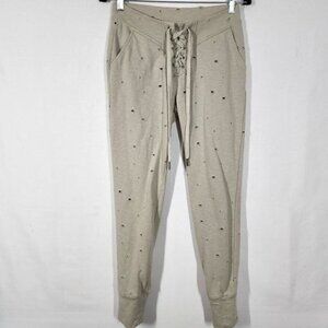 ElectricYoga Lace Up Corset Joggers with Distressed Holes Grunge Loungewear sz M
